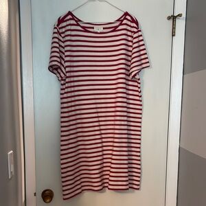 Lou & Grey Red and Cream Striped Top